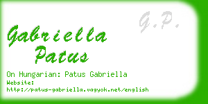 gabriella patus business card